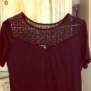 black blouse with lace